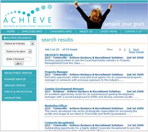 Achieve Website Homepage